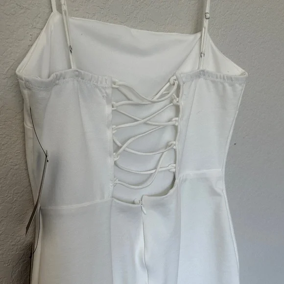 Lulu's Elegant White Midi Dress - Picture 5 of 5